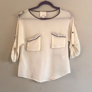 Beige Silk Blouse